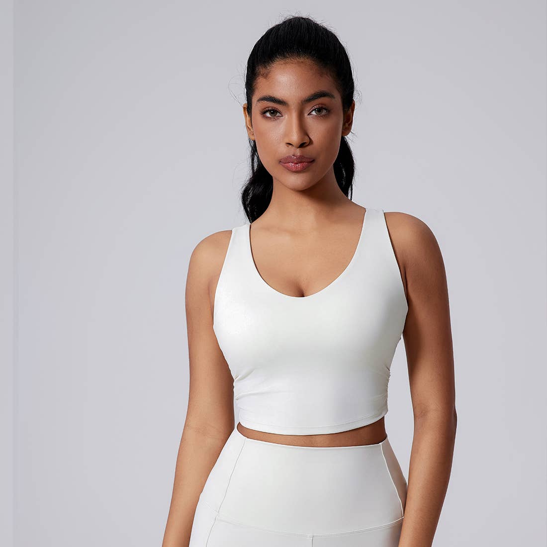 Sodalemon - Wholesale Athletic Top - Women's - Women Open-Back Yoga Bra Waist-Cinching Workout Tank Top6