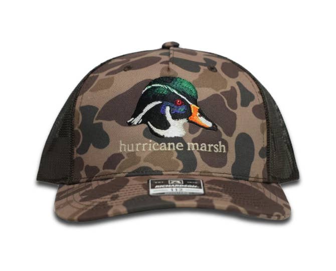 Hurricane Marsh Outfitters - Wholesale Flat Brim Cap - Men's - The Woodie Old School Richardson 112 Hat