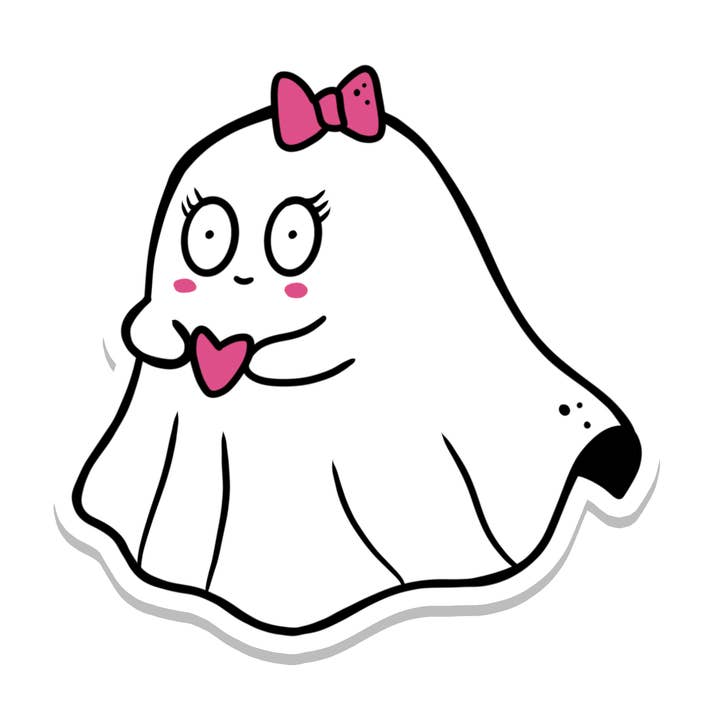 Chica Fantasma | Halloween | Pegatina Impermeable | 2,5" para venta al por mayor de Rebel and Siren Stickers