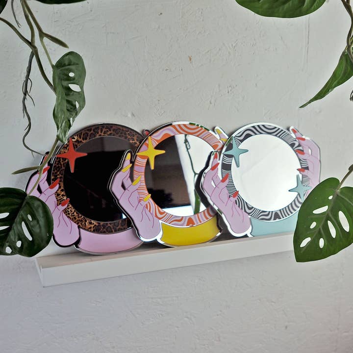 Printed Weird - Wholesale Wall Mirror - Magic Crystal Ball Mirror - Black & White1