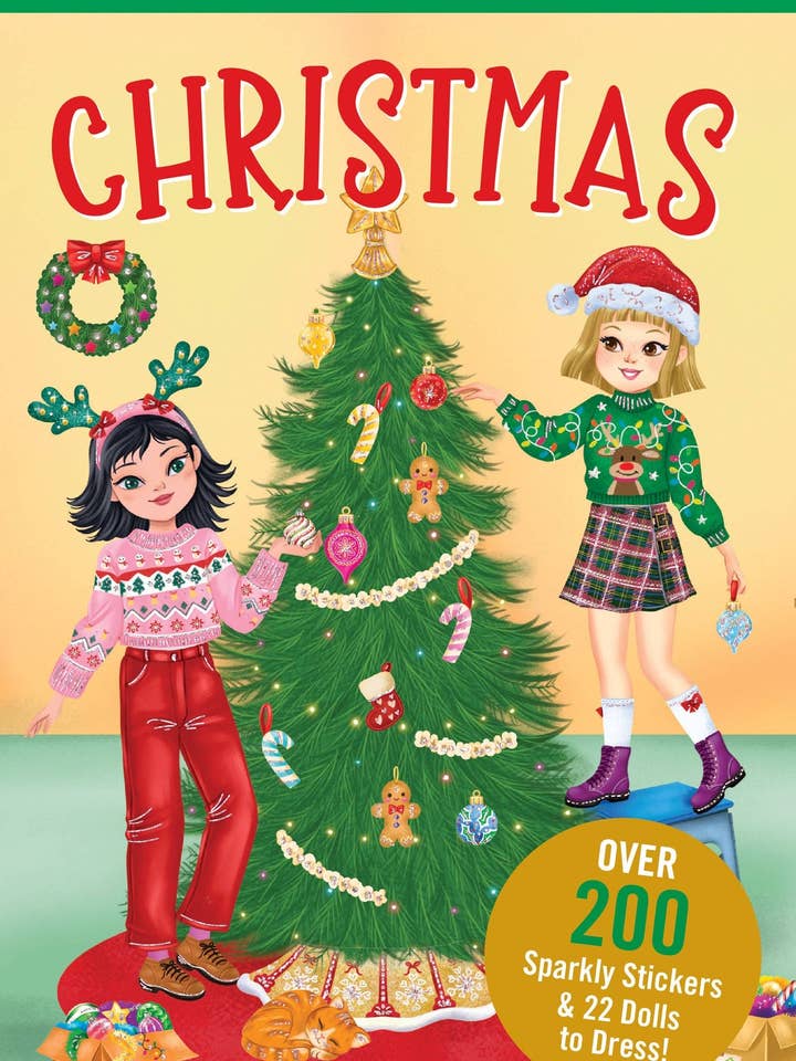Christmas Sticker Doll Dress-Up Book for wholesale by Peter Pauper Press, inc.