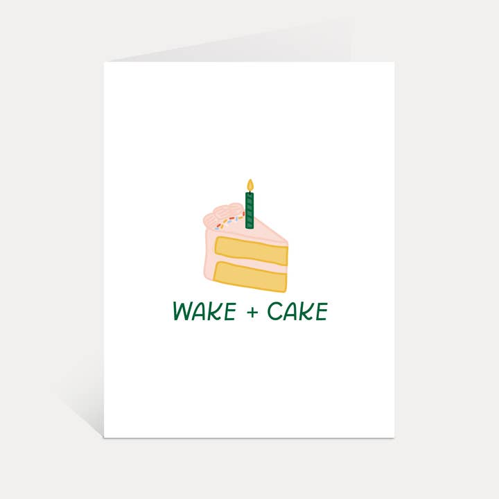 Carte de vœux Réveil + Gâteau | Cartes d'anniversaire amusantes pour la vente par Just Follow Your Art