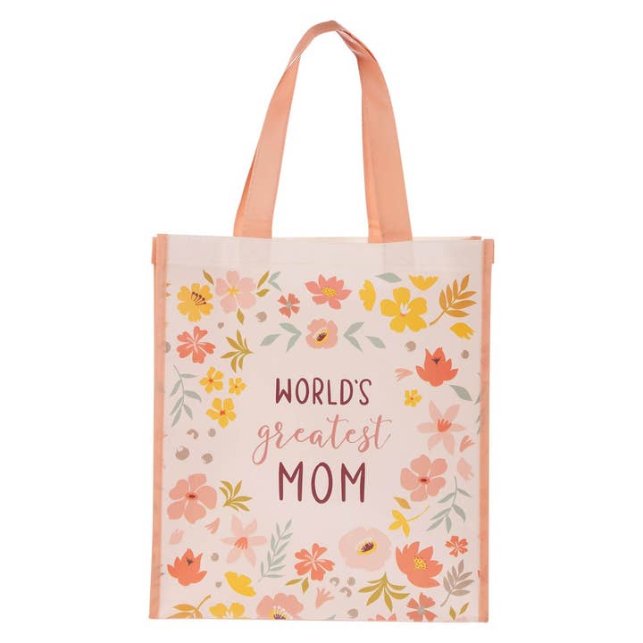 Christian Art Gifts - Wholesale Tote Bag - Unisex - Tote Floral Print World's Greatest Mom