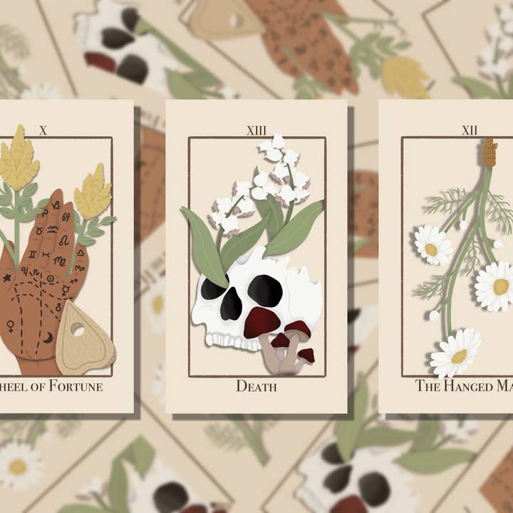 Botanical Tarot Stickers - Light Edition for wholesale by Arianna Rose Art