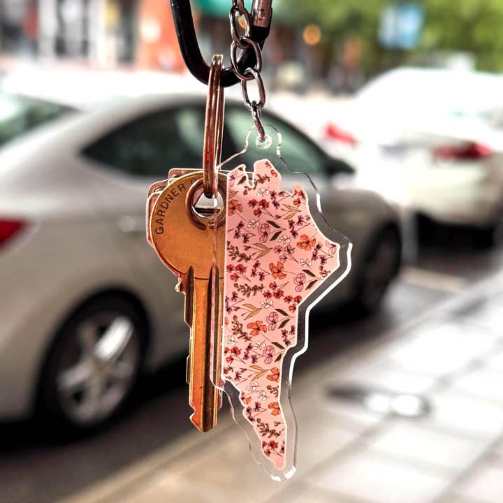 Positively North Carolina - Wholesale Keychain - Women's - North Carolina Floral Keychain & Bag Charms for Women5