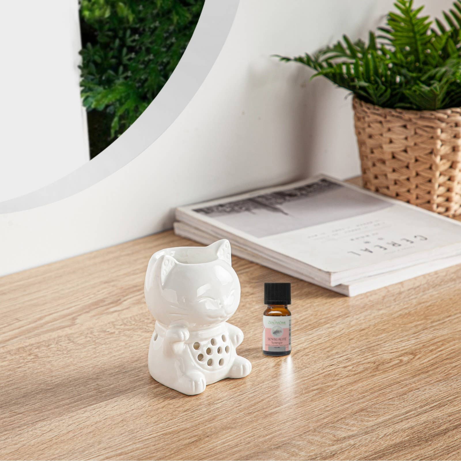 Zen'Arôme - Wholesale Oil Warmer - Ceramy Tommy the Cat Fragrance Burner – Melts Burner11