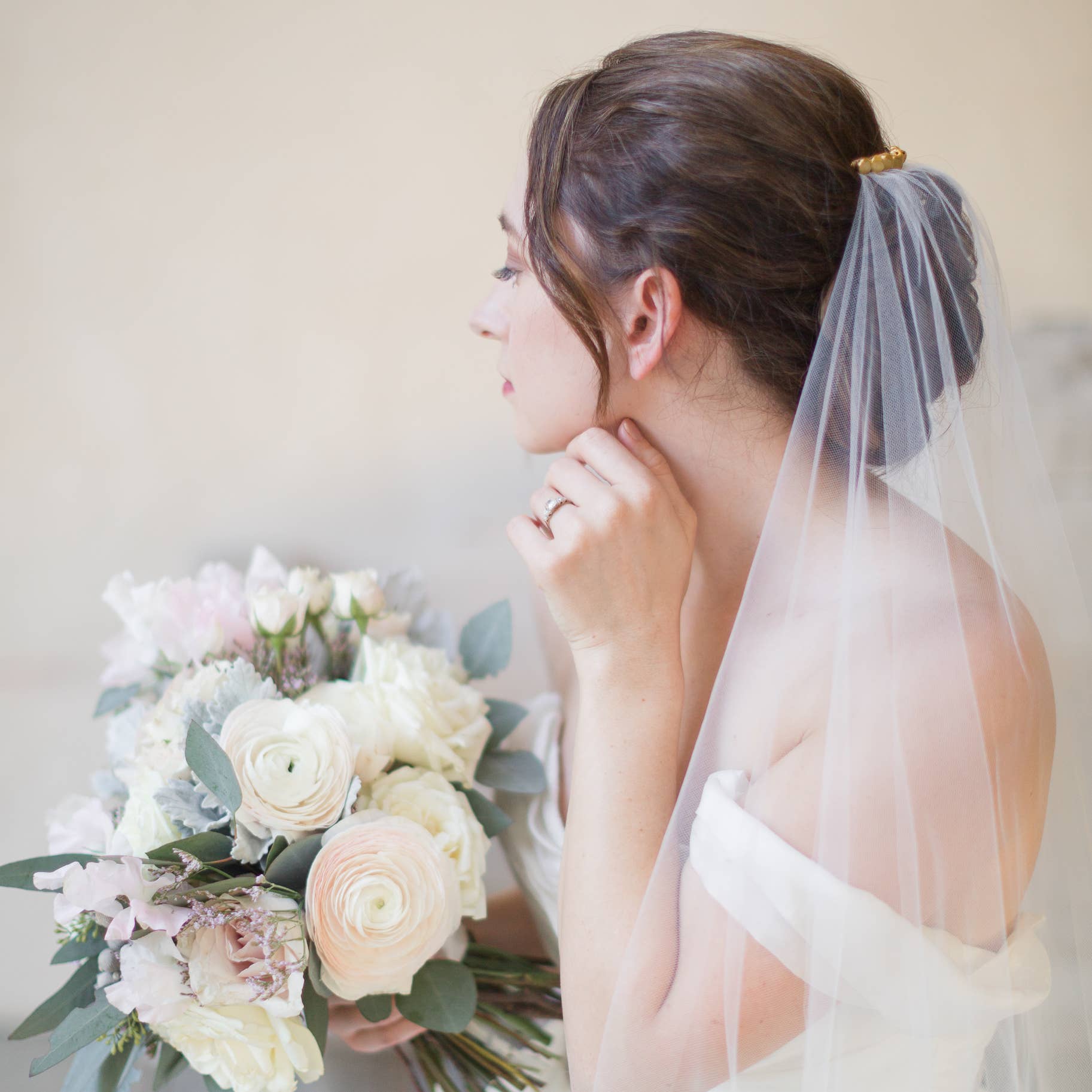 Bespoke Bridal - Wholesale Veil - Women's - Orchid Single Tier Chapel Veil0