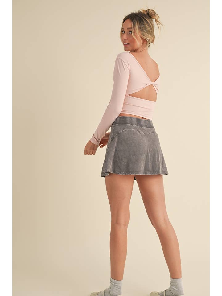 KIMBERLY C - Wholesale Athletic Top - Women's - Twist Back Long Sleeve Top4