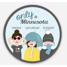 Apenas em Minnesota Decal Sticker por atacado de Little Dorset Shop