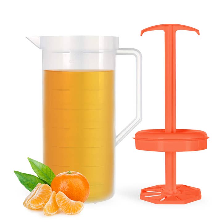 JBK Pottery – wholesale Pitcher – Mixing Pitcher - 2 Quart Capacity - Orange2