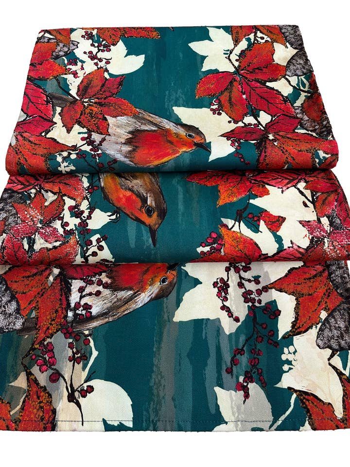 Christmas Robin Table Runner for wholesale by Dollyhotdogs