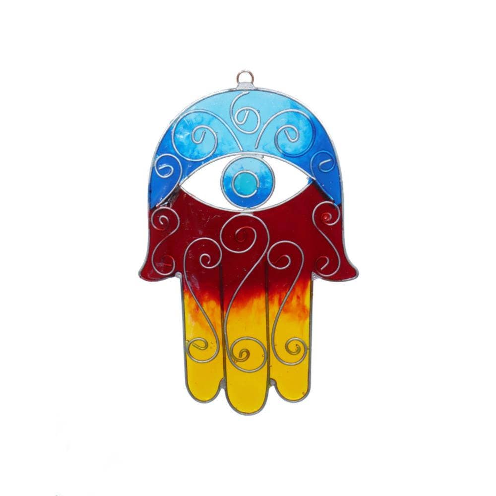 Shared Earth – Suncatcher por atacado – Apanhador de Sol Mão de Hamsá 8x20cm0