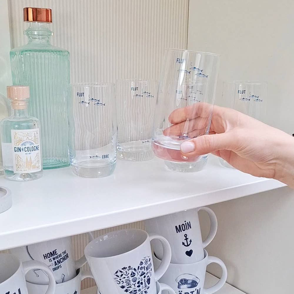 Bow & Hummingbird – Großhandel Trinkglas/Tasse – Kristallglas, Longdrinkglas "Ebbe & Flut" made in EU7