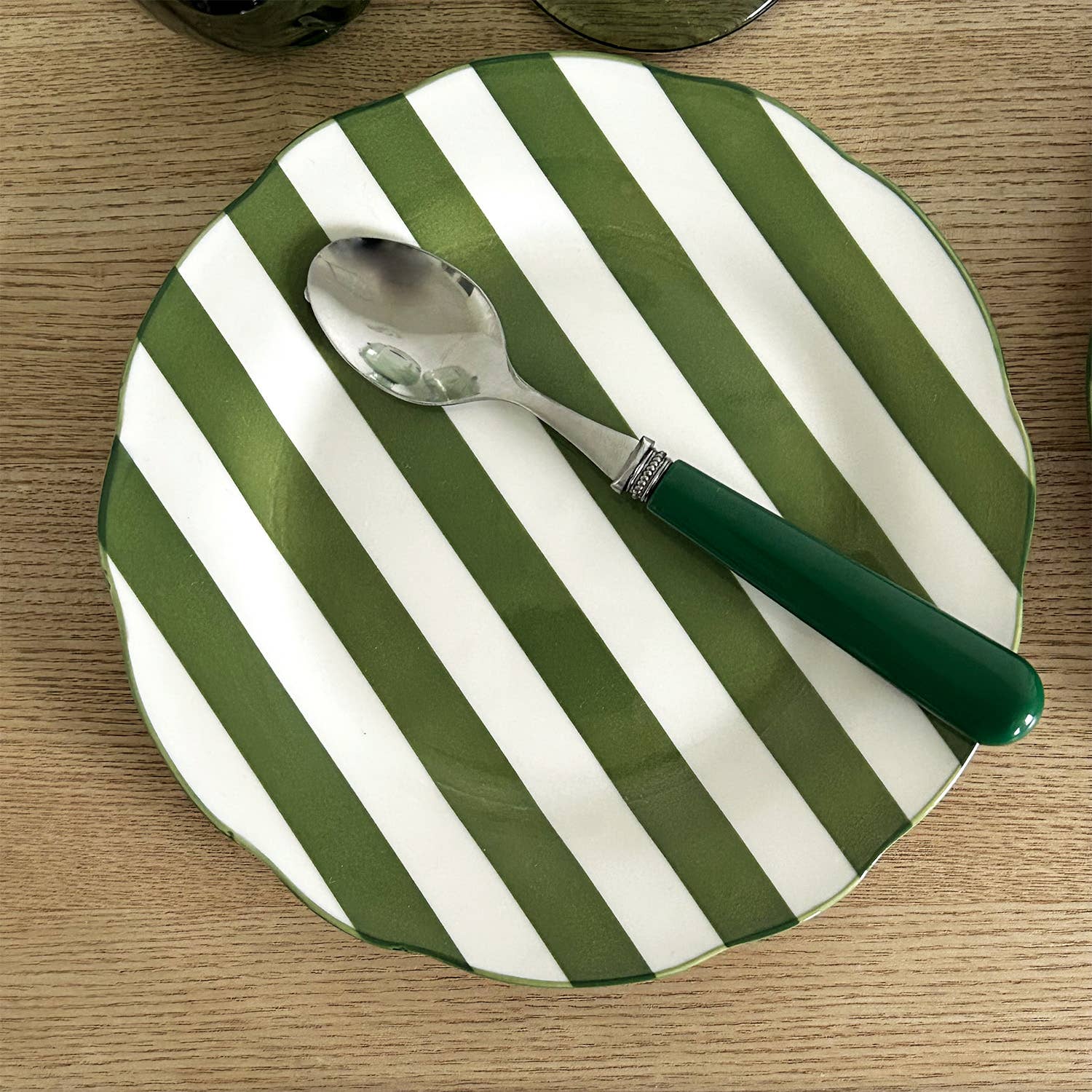 Opjet Paris - Wholesale Borden - Set van 4 groene trattoria dessertborden ø 19 cm7