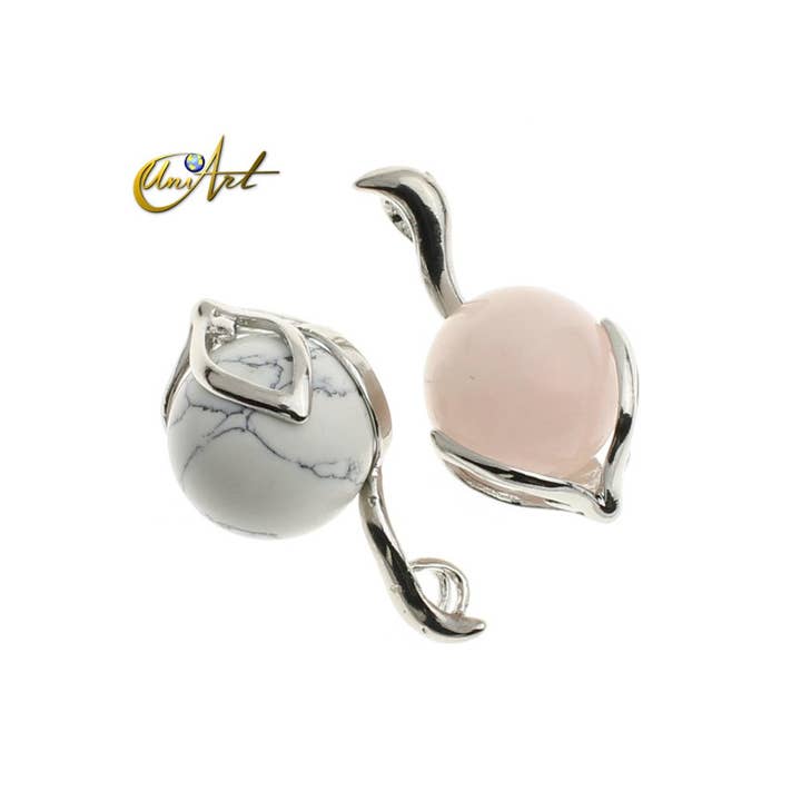 Natural Stone Fox Pendant for wholesale by UniArt