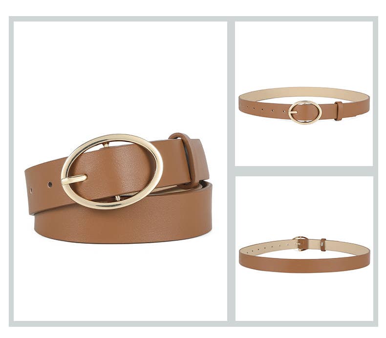 Lily Clothing - Wholesale Belt - Women's - LEOPARD PRINT PU LEATHER BELT WITH ROUND BUCKLE9