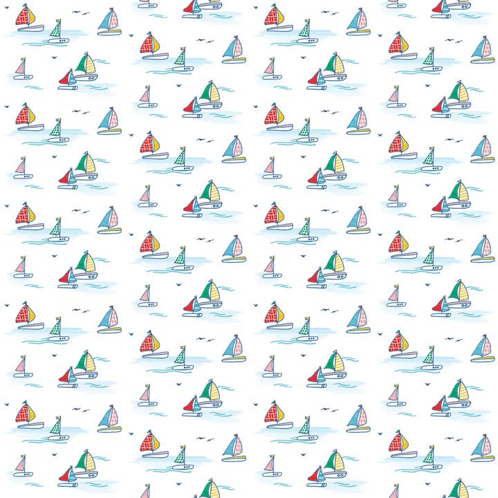 Sailboat Ruffle Trim Baby Bubble in Sailboats for wholesale on Faire1