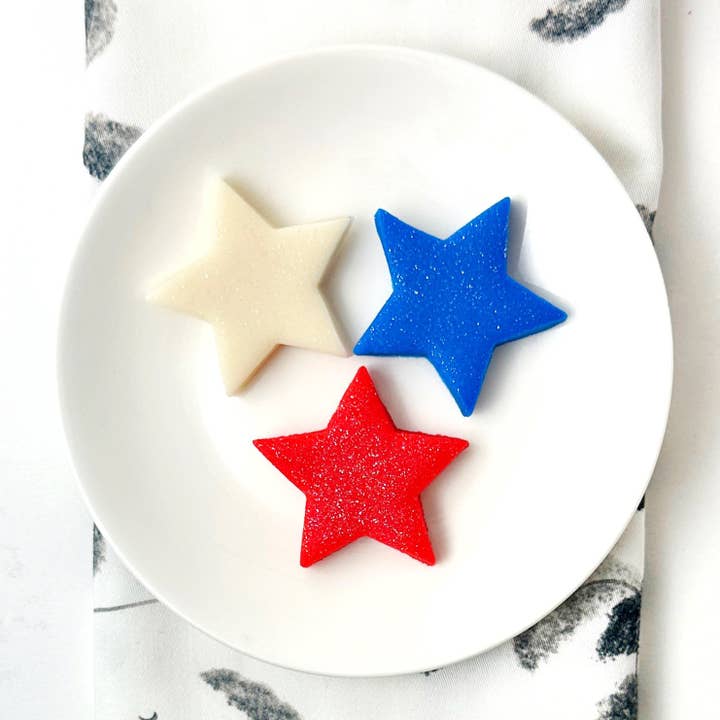 marzipops – wholesale Hårt godis – Gourmet Marsipan 4 juli USA > Röd, Vit & Blå Stjärngodis