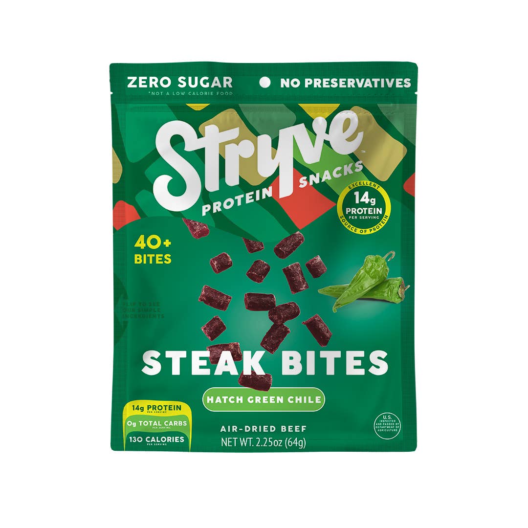 Stryve Foods, LLC - Wholesale Jerky - Stryve Hatch Green Chile Bites- 2.25oz