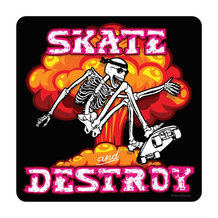 Skate & Destroy Skateboard Mini Vinyl Sticker 20 ct for wholesale by RetroPlanet
