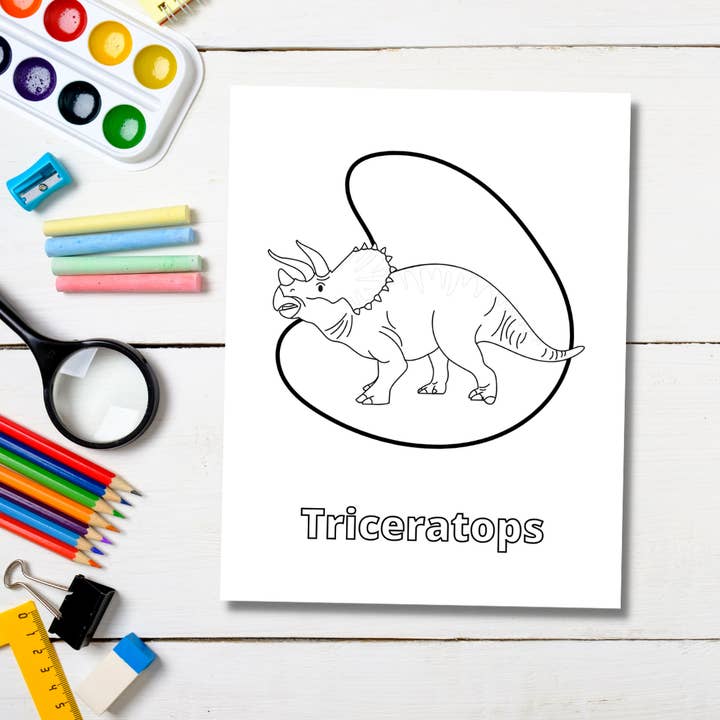 JLA Press - Wholesale Coloring Book - Kids & Baby - Dinosaurs Coloring Book: 23 Realistic Dinosaurs and Names2