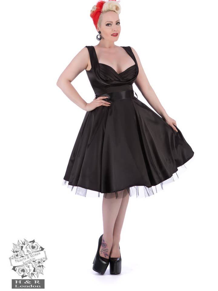 Satin 50s Style Prom Swing Dress for wholesale by Hessar Trading CO LTD