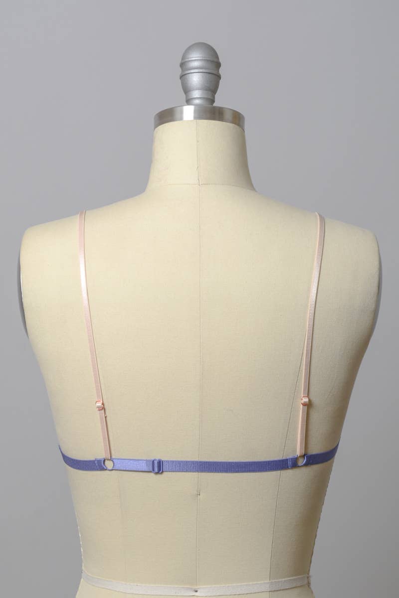 Leto Accessories - Wholesale Bralette - Women's - Daisy Embroidered Mesh Bralette 🌼3