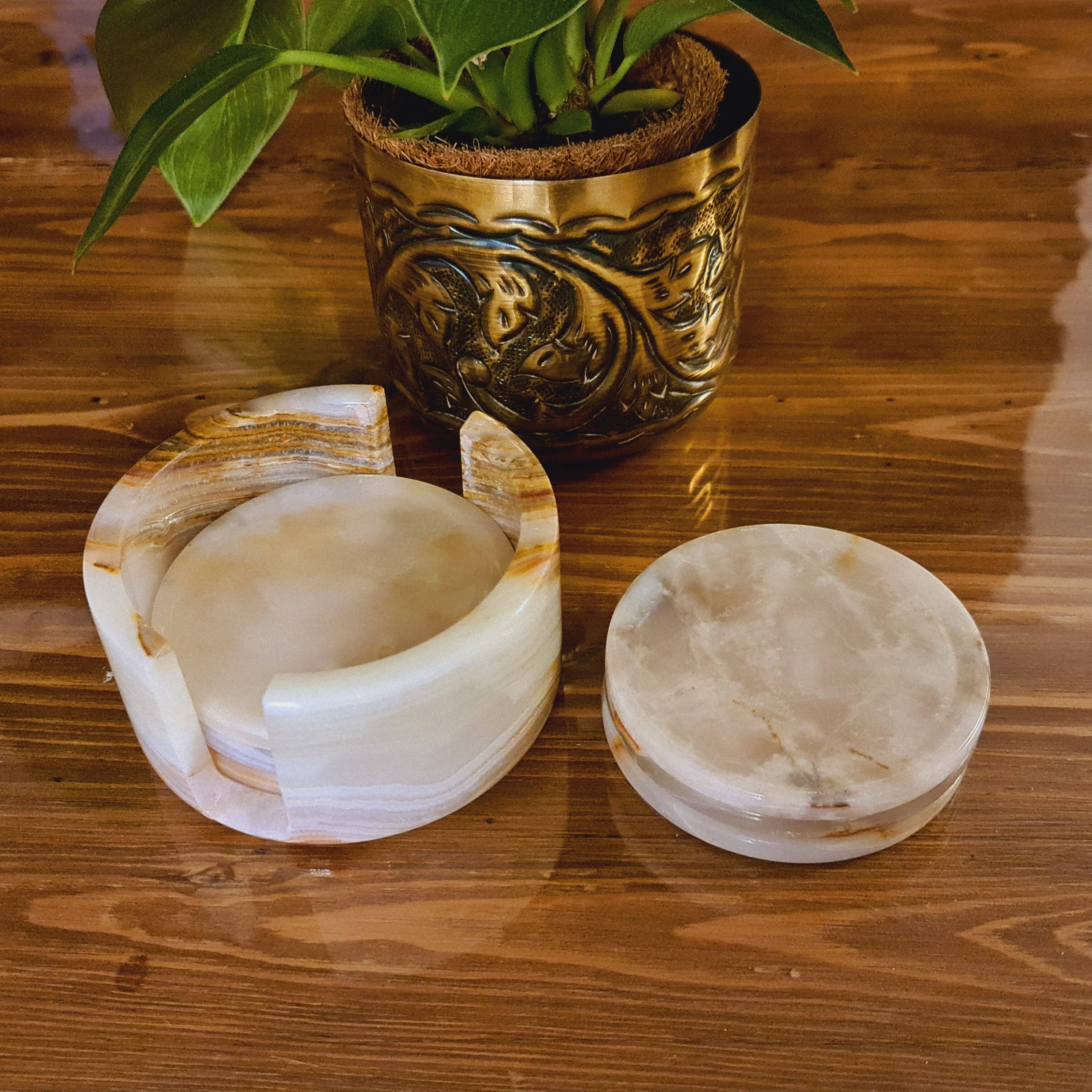 Gemstone Gifts Ltd. – wholesale Coasters – Onyx Tea Coasters - Set of 64