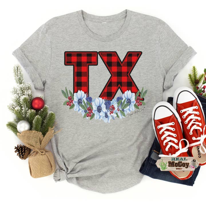 Winter Pläd State Förkortning Tee för wholesale av Real McCoy Mercantile, LLC