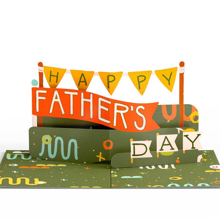 Lovepop Cards - Wholesale Everyday Greeting Card - Happy Father's Day Banner 5x7" Pop-Up Card