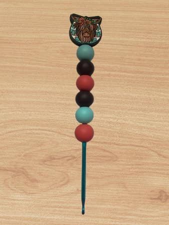 Western Highland Cow Crochet Hook for wholesale by EliteWickedCreations