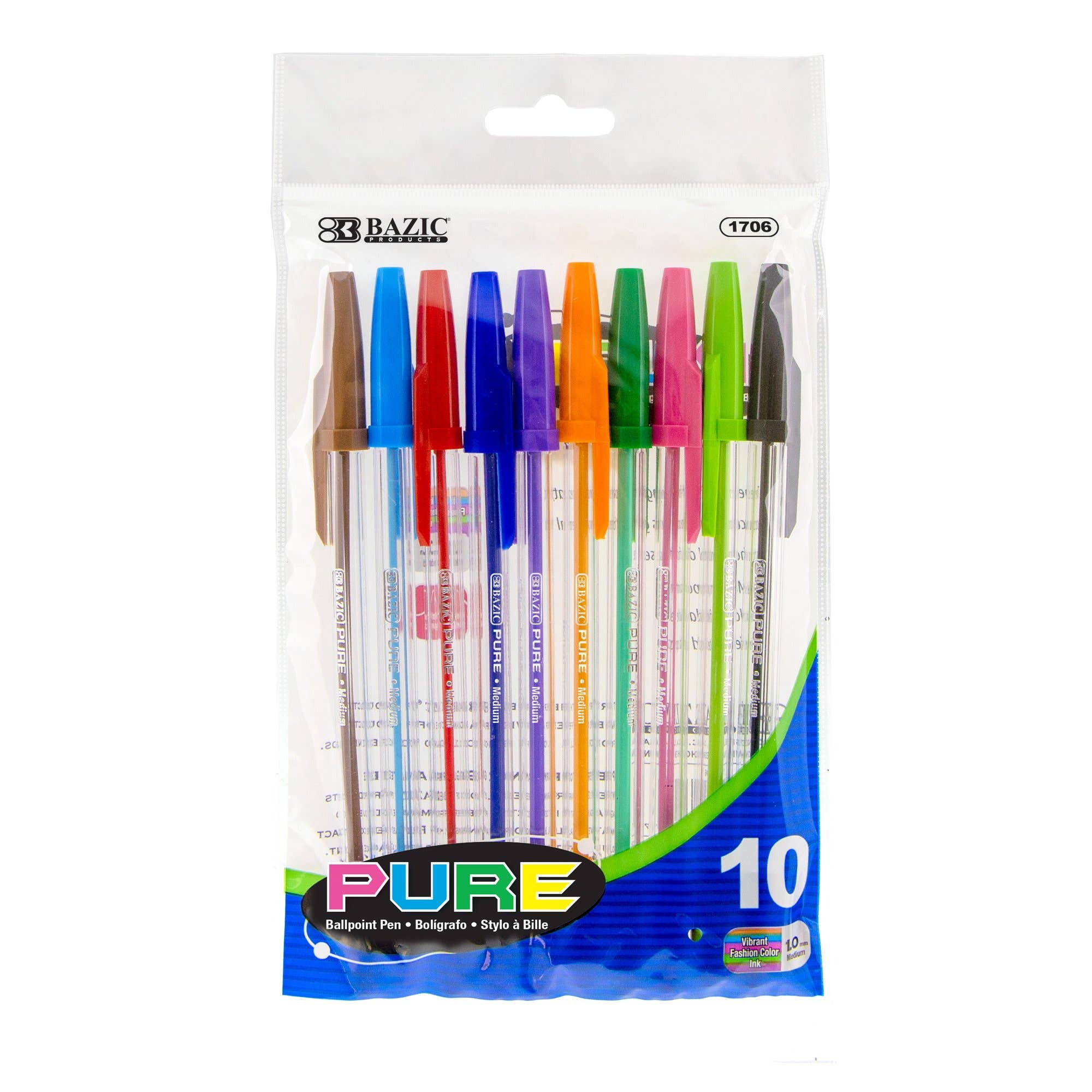 Luna Office Supply -  Everyday Essential - Wholesale Pen - 10 Pure Neon Color Stick Pen2