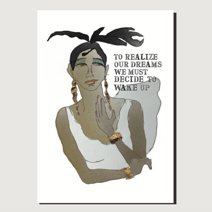 Carte de vœux JOSEPHINE BAKER pour la vente par madame.peng