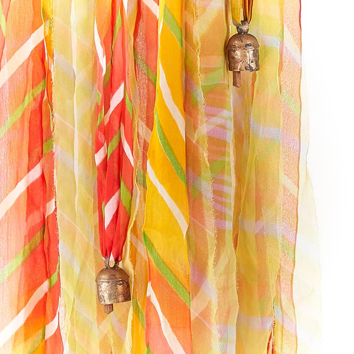Matr Boomie Fair Trade - Wholesale Wind Chime - Dancing Windsock With Bells - Assorted Upcycled Sari1