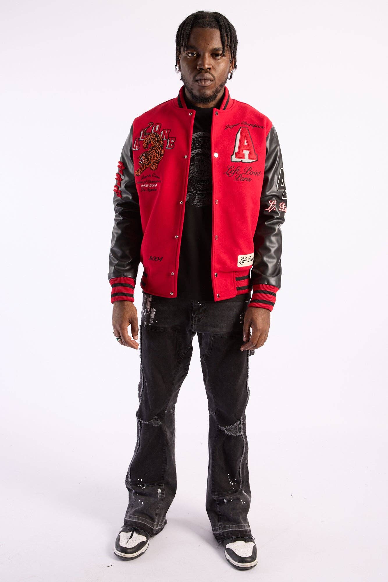 LEFT POINT – Casaco de equipa universitária/basebol - Homem por atacado – CASACOS UNIVERSITÁRIOS TIGRE8