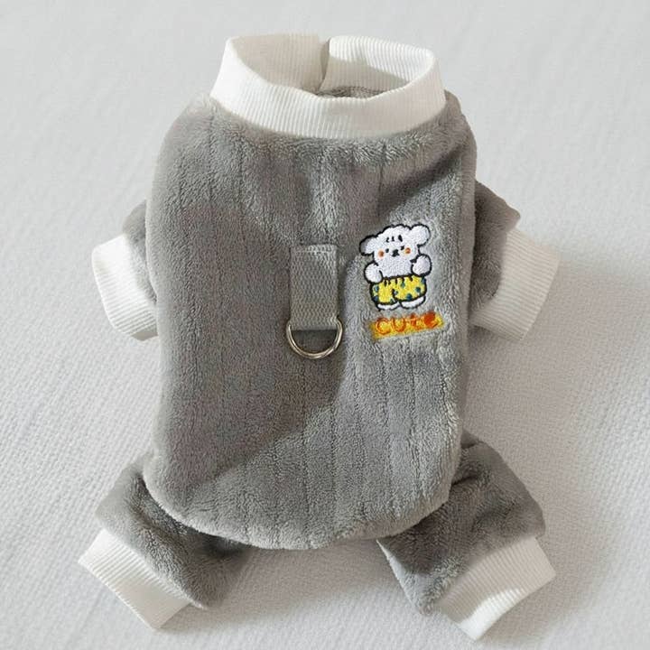 Conjunto de Invierno para Perro con Oso de Franela Suave para venta al por mayor de kapeit