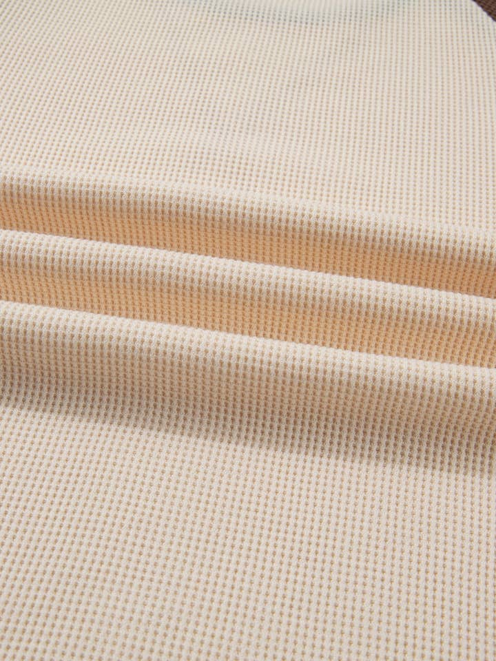 Brown FB Floral Patchwork Colorblock Long Sleeve Top for wholesale on Faire4