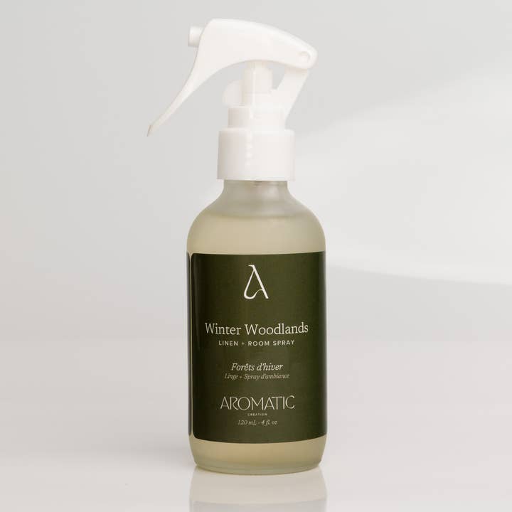Spray pour linge et chambre Winter Woodlands 120 ml (4 floz) pour la vente par Aromatic Creation