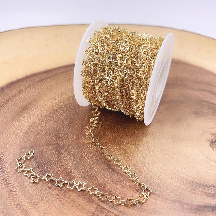 Beads Creation - Wholesale Link & Chain Necklace - Star Jewelry Chain by Foot, Necklace Chain, CH157