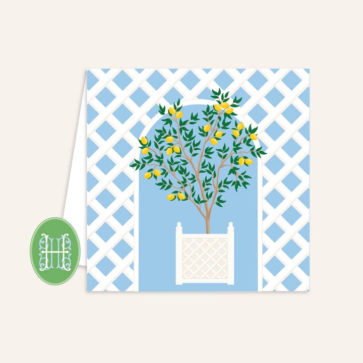 Hattie Hill Designs, LLC - Vendita all'ingrosso Biglietti di auguri generici - Biglietto di Recinzione "Graticcio di Limoni"