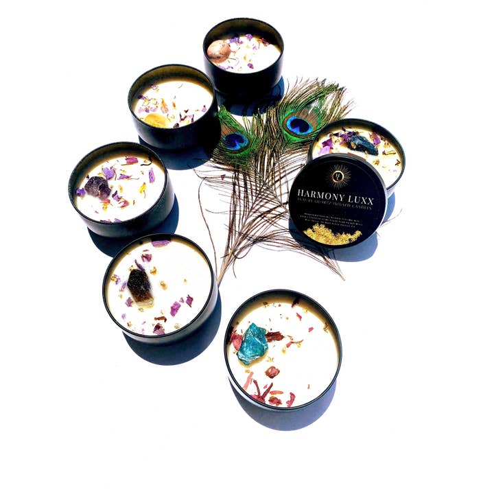 The Lotus Temple Candle Collection by Harmony Luxx - 8oz Travel Candle for wholesale by THE GODIS SHOP