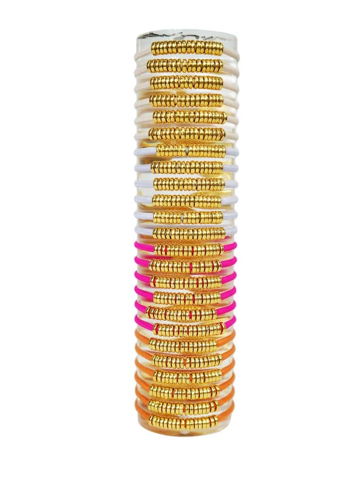 DISC UNDER THE SUN - MIX & MATCH / BRACELET / HAIRTIES / SPRING / SUMMER / 24 pcs for wholesale by By Lilla