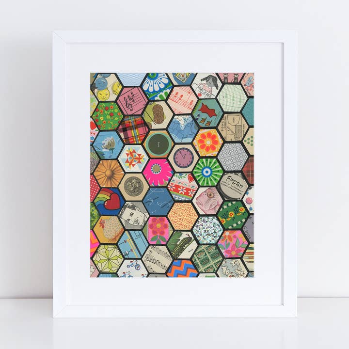 Collage Art Print // Fresh // Unframed for wholesale by Meow Kapow