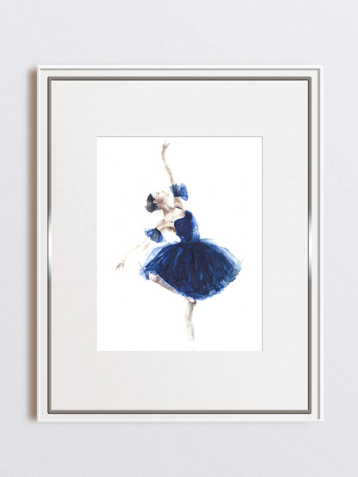 Ballerina Watercolor Print, Ballet Dance Wall Art, Unframed for wholesale by Yuliasheart