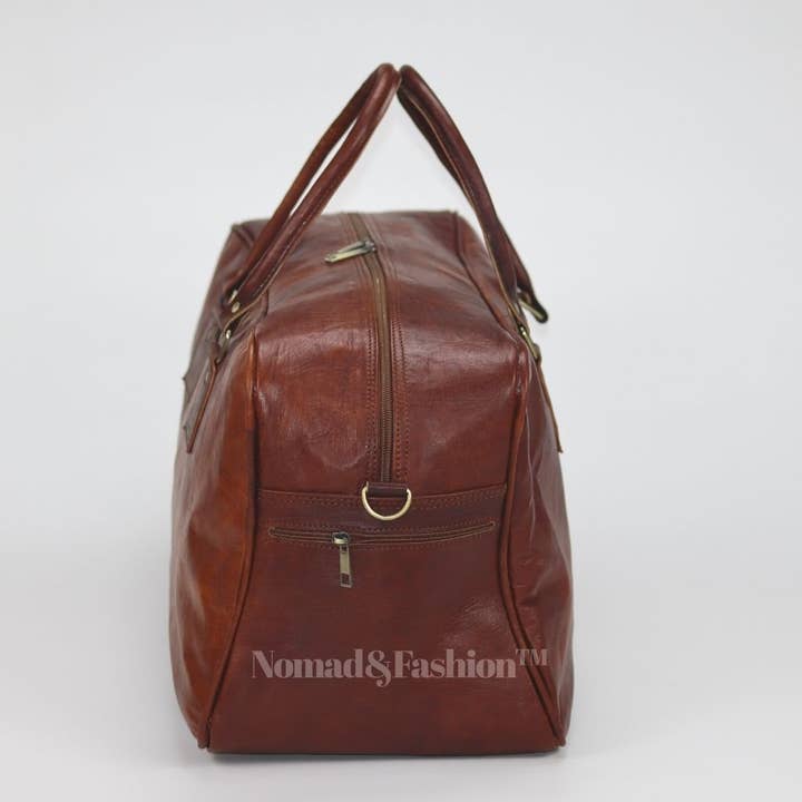 NOMAD&FASHION – wholesale Duffelväskor – Dam – Äkta handgjord läder duffel gymväska över natten Weekender bagage och resor