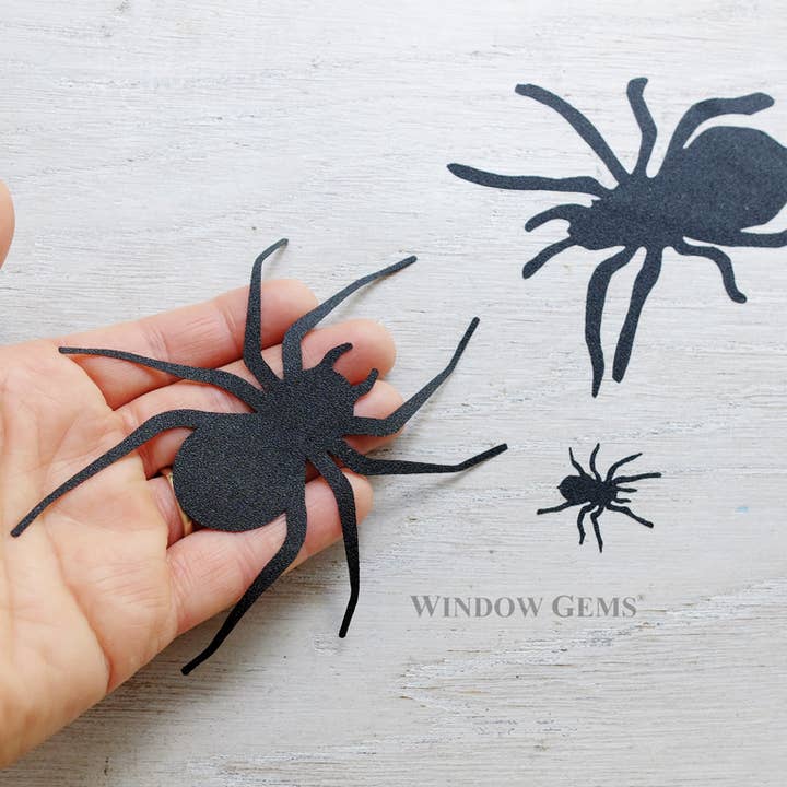 Window Gems - Wholesale Decal - Party Decorations - Spider Window Clings - Halloween Decor - Black Vinyl Decals3