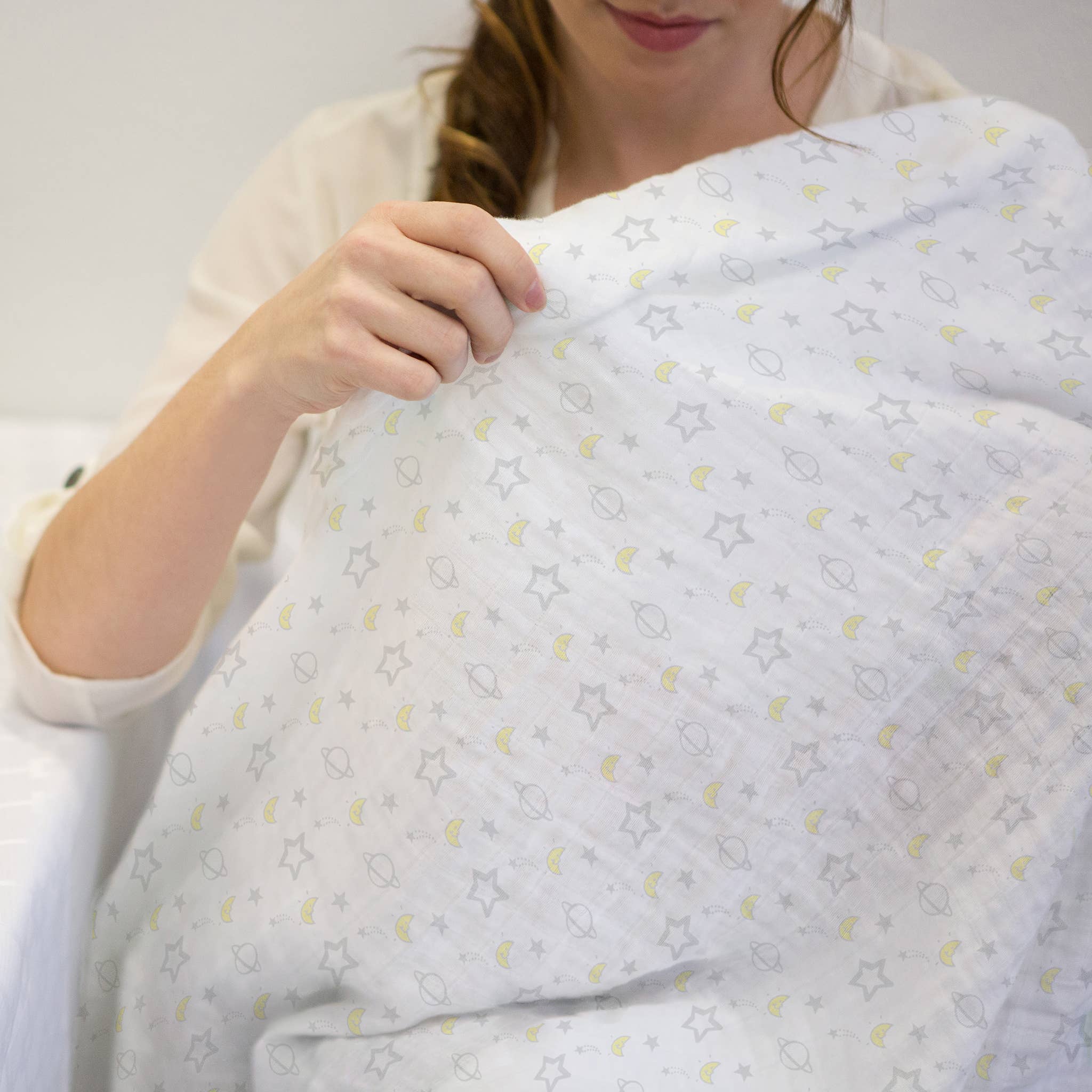 SwaddleDesigns - Wholesale Swaddle Set - Baby - Muslin Swaddle Blankets, Set of 3, Little Lambs Goodnight5