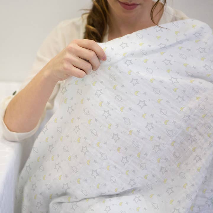 SwaddleDesigns - Vente Ensemble de langes – bébé - Couvertures à langer en mousseline, lot de 3, Little Lambs Goodnight5