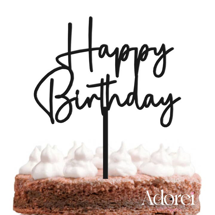 Adorei - Wholesale Taart/cupcaketopper - Gefeliciteerd Acryl Taart Topper