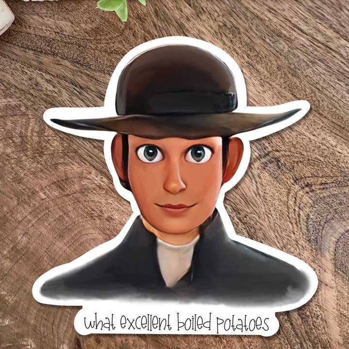 Adesivo con patate bollite «What Excellent» di Mr. Collins per la vendita all'ingrosso da parte di TaleMeCo